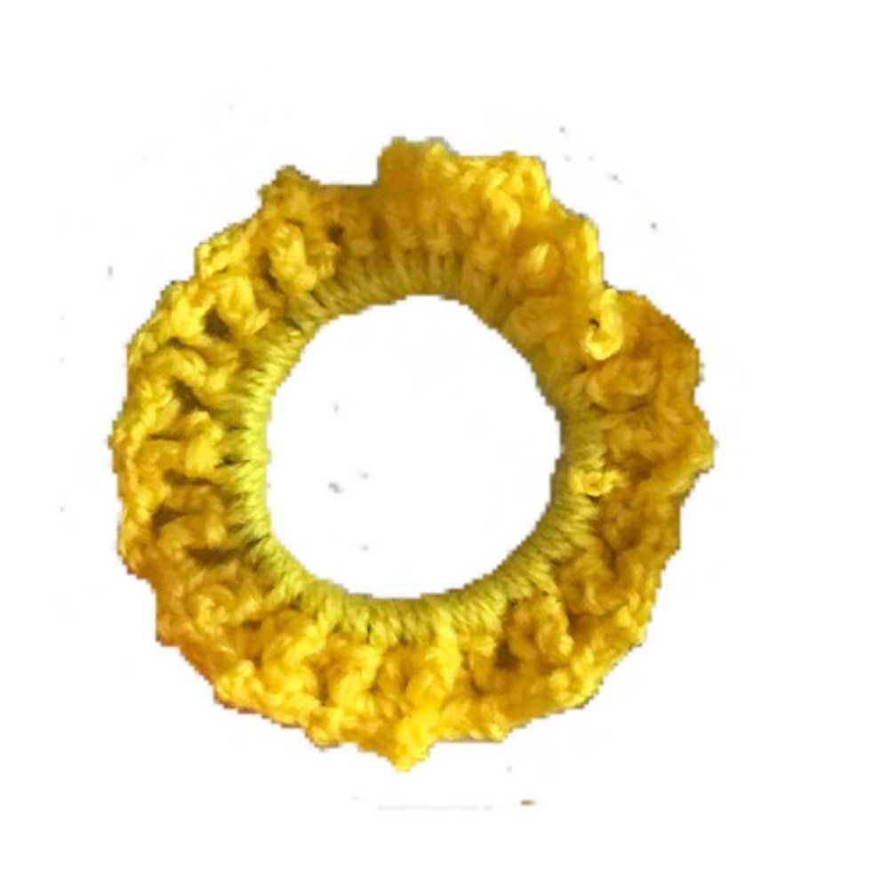 Handmade hair scrunchy | hair tie | solid yellow